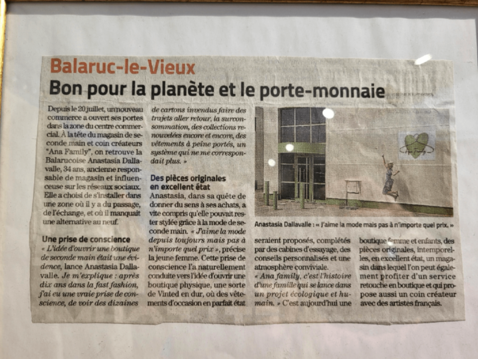 Parution dans le journal Midi Libre